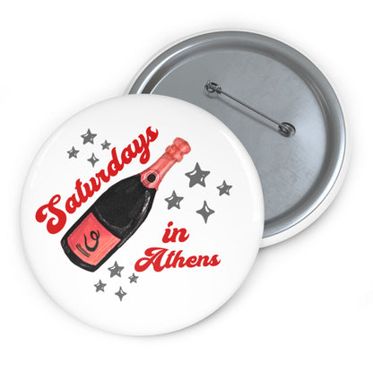 Saturdays in Athens Champagne Bottle Pin