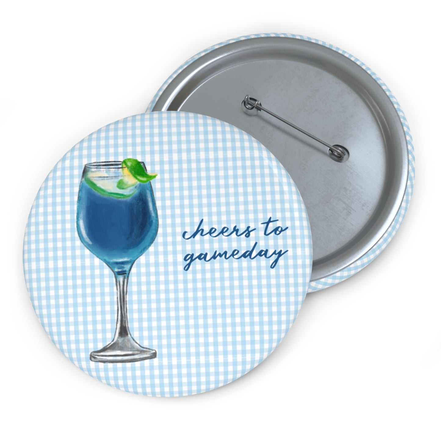 Cheers to Gameday Blue Cocktail Pin