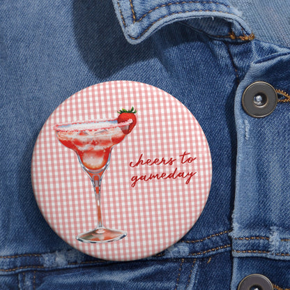 Cheers to Gameday Strawberry Cocktail Pin