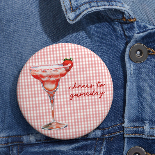 Cheers to Gameday Strawberry Cocktail Pin