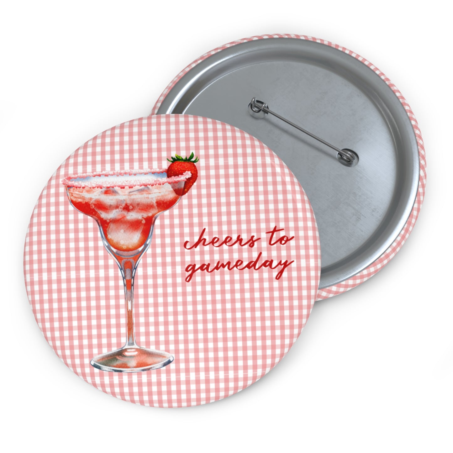 Cheers to Gameday Strawberry Cocktail Pin